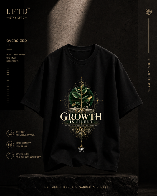 Growth Is Silent-Tree Graphic Tee