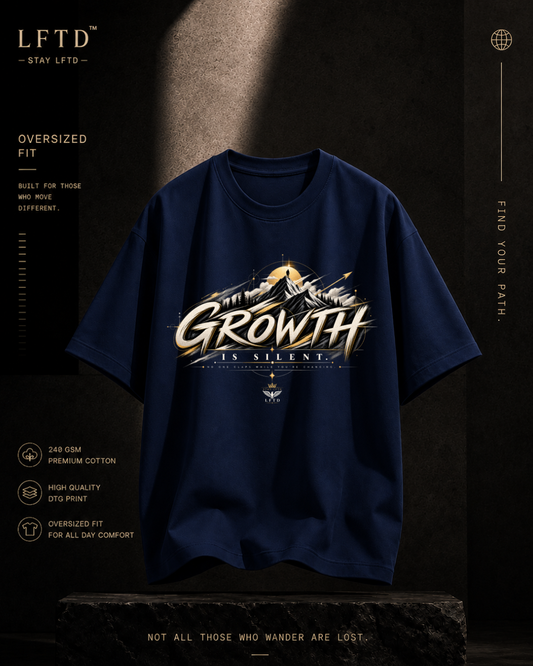 Growth is Silent-Mountain Graphic Tee