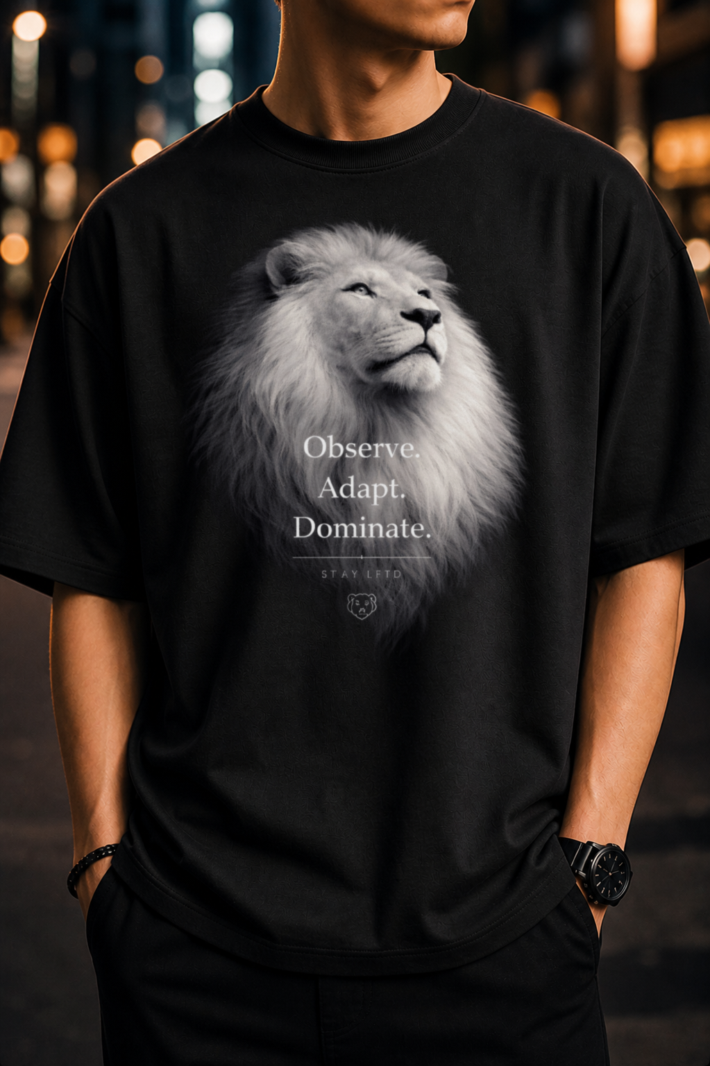 White Lion Oversized Tee
