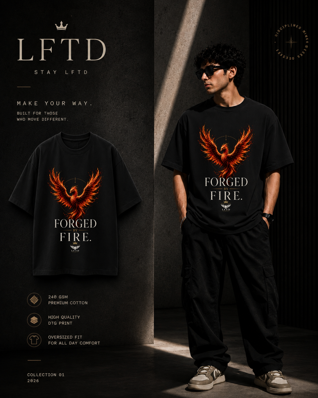 Phoenix-Forged By Fire Graphic Tee