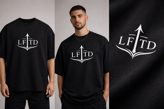 LFTD Logo Oversized Tee – Black