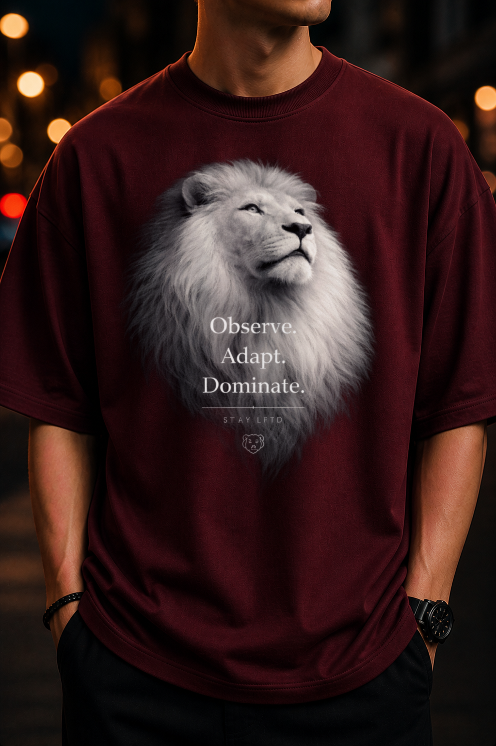 White Lion Oversized Tee