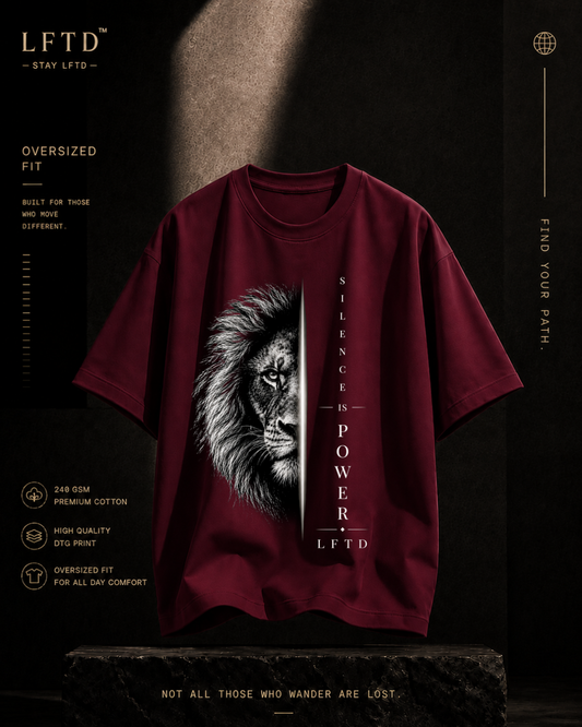 Lion-Silence Is Power Graphic Tee
