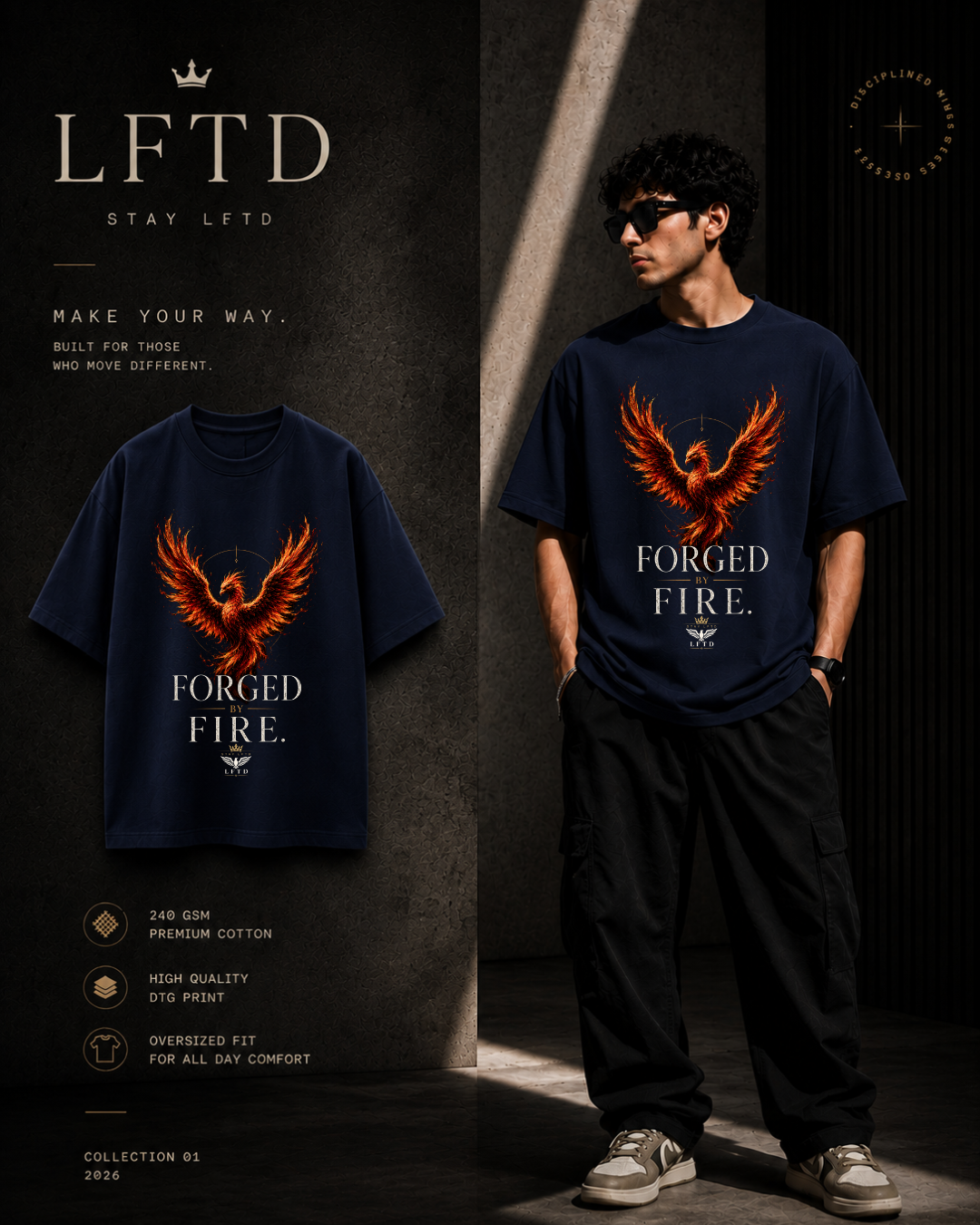 Phoenix-Forged By Fire Graphic Tee