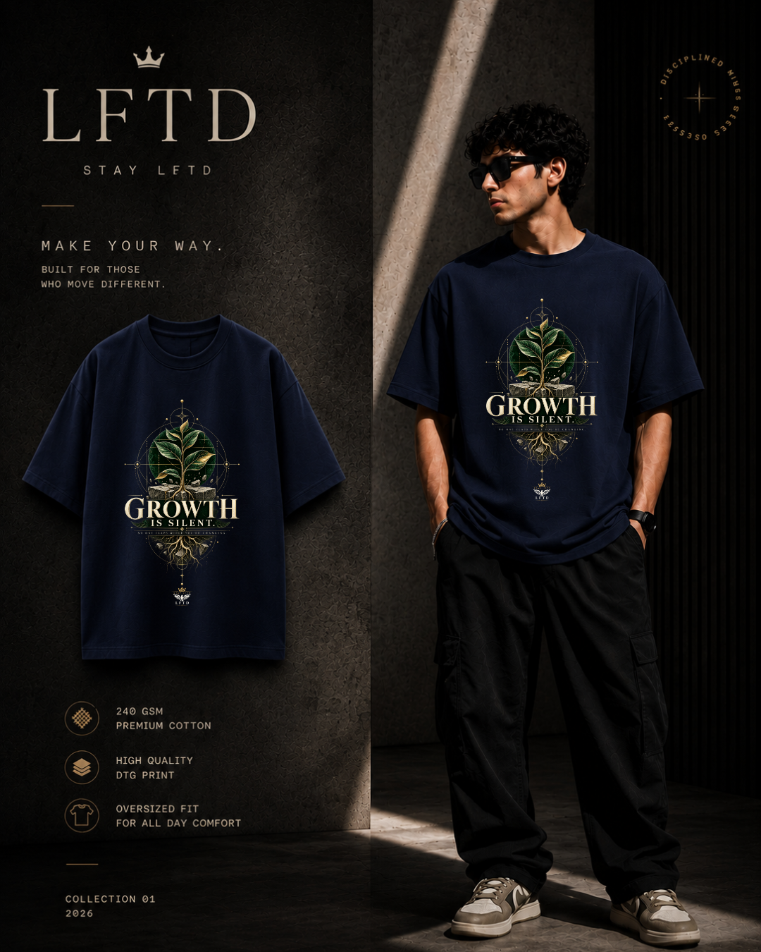 Growth Is Silent-Tree Graphic Tee