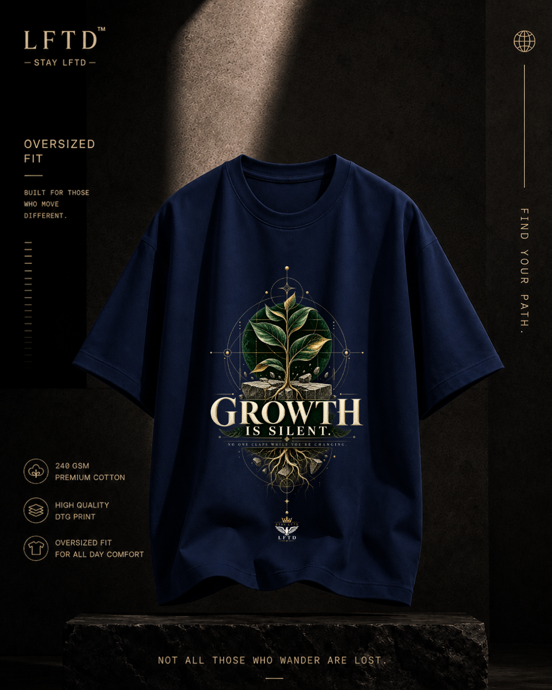 Growth Is Silent-Tree Graphic Tee