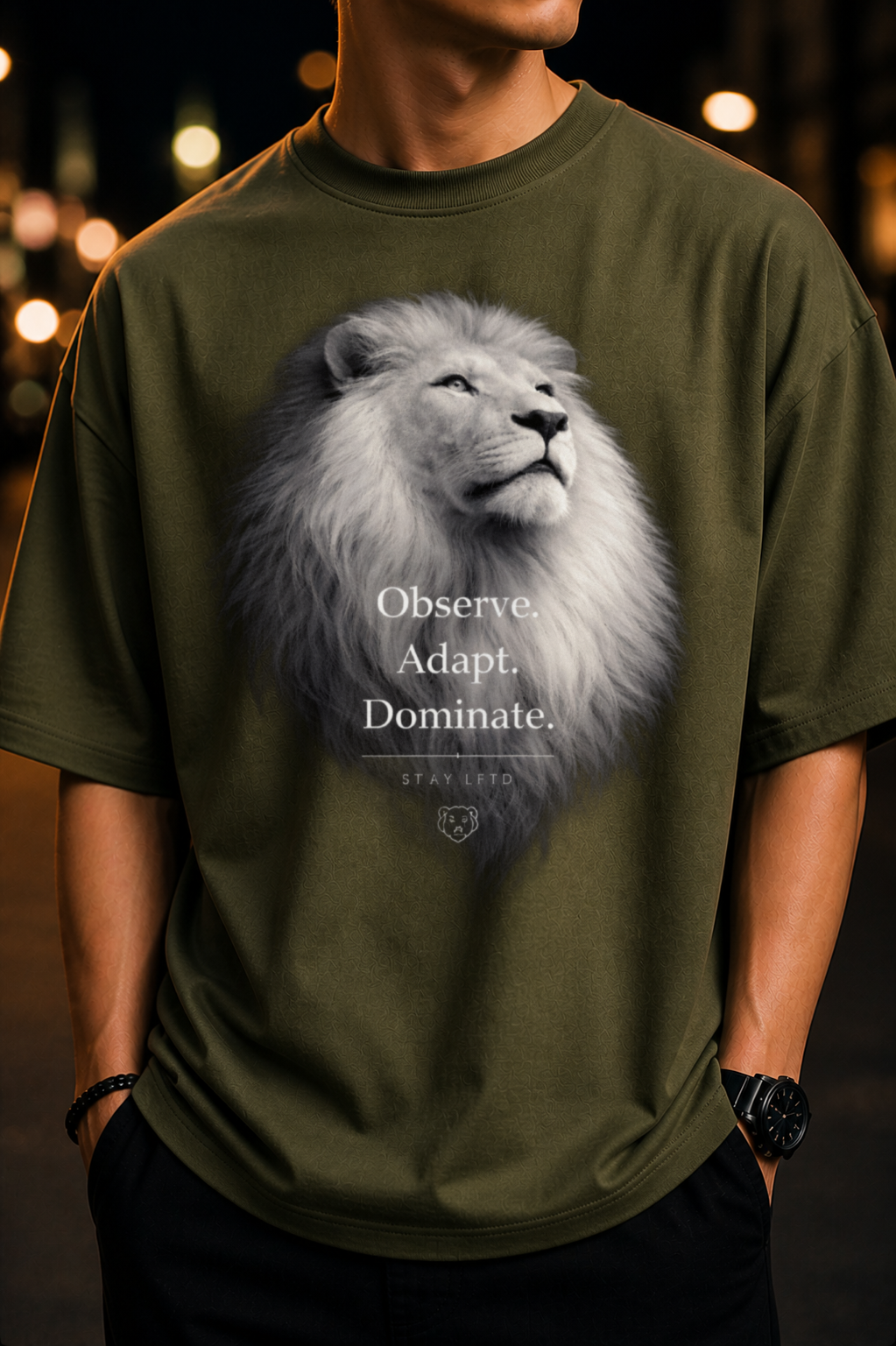 White Lion Oversized Tee