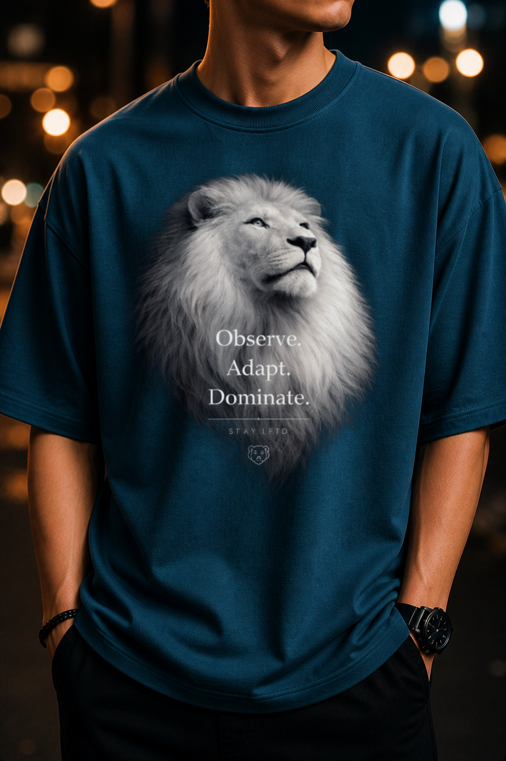 White Lion Oversized Tee