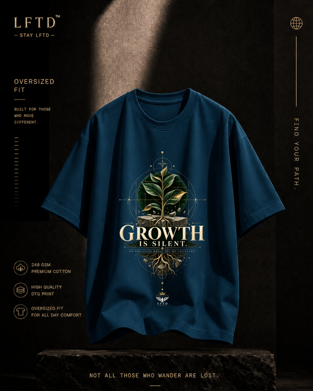 Growth Is Silent-Tree Graphic Tee